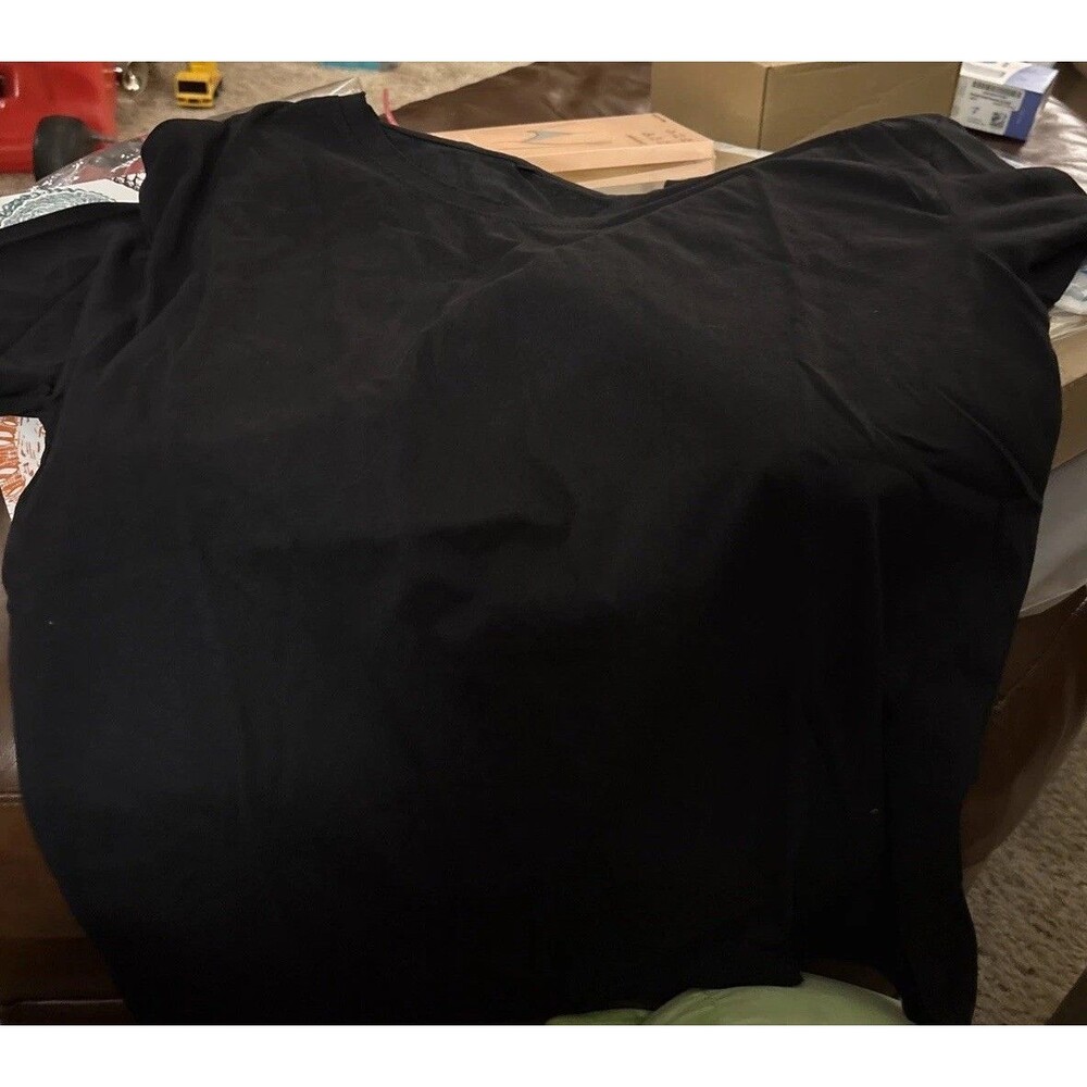 Women’s Casual Top Short Sleeve Top T-Shirt Black Size L